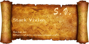 Stark Vivien névjegykártya
